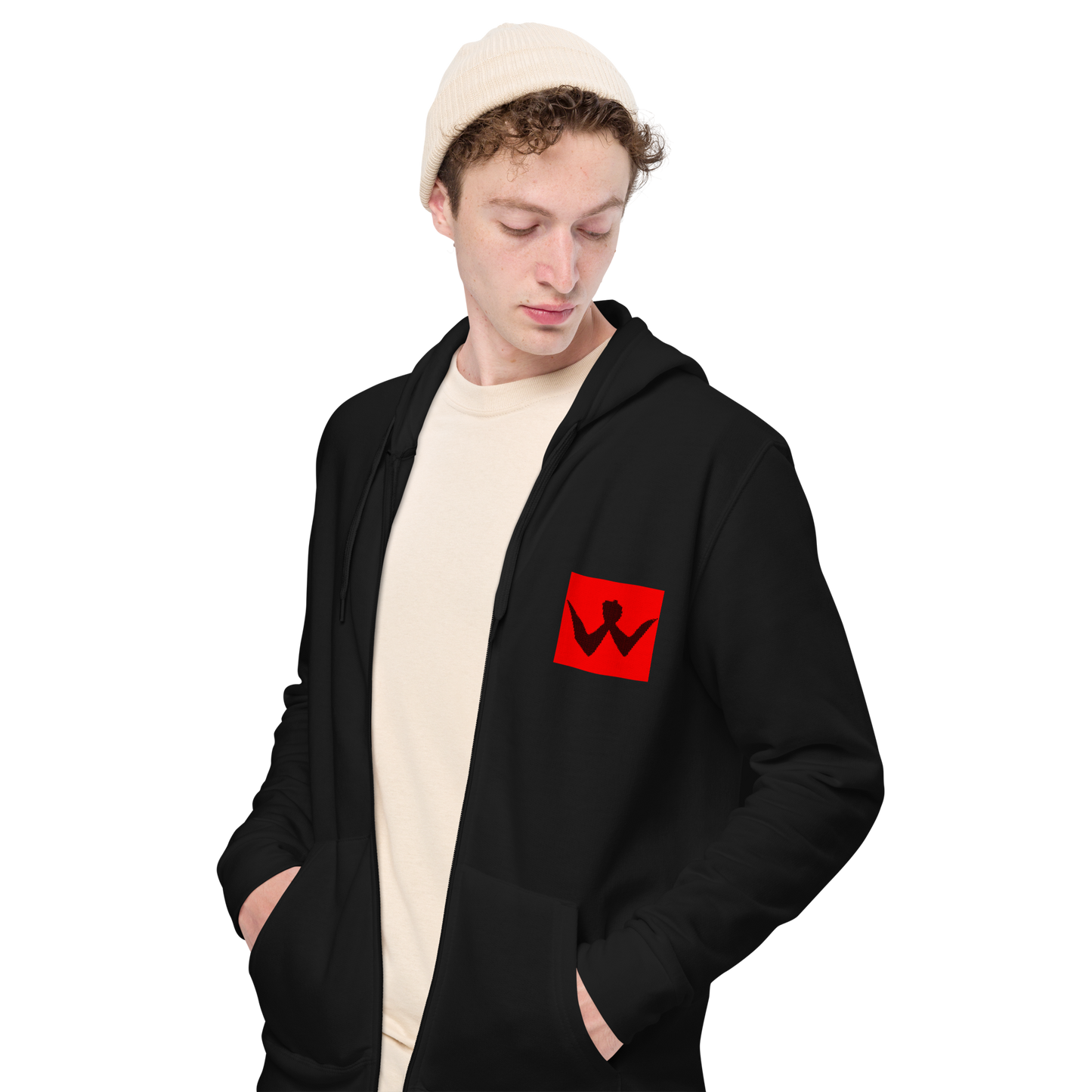 Brotherhood Zip Hoodie Red W Unisex