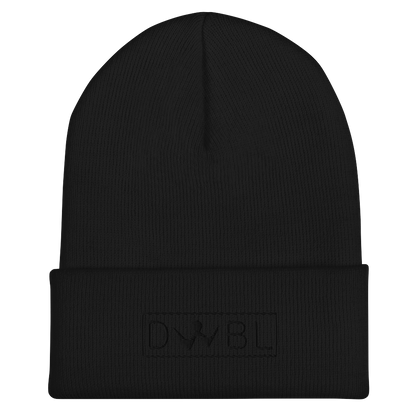 Cuffed Beanie "DWBL" Black Logo Unisex