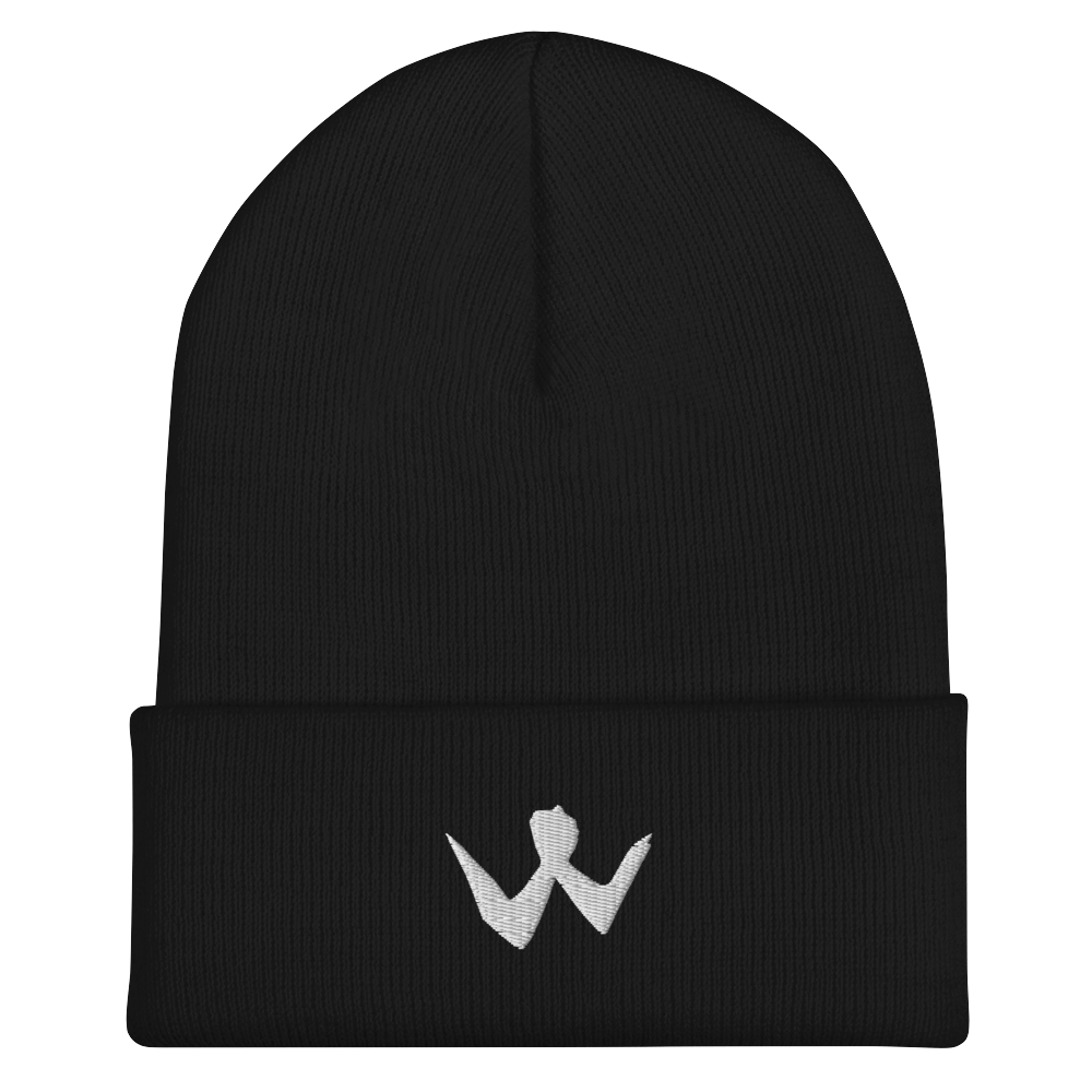 Cuffed Beanie "W" White Logo Unisex