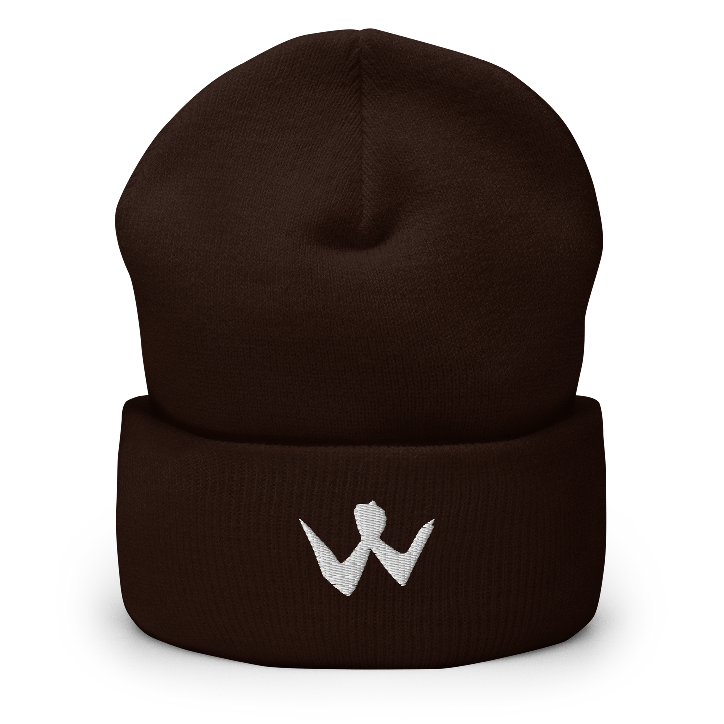 Cuffed Beanie "W" White Logo Unisex