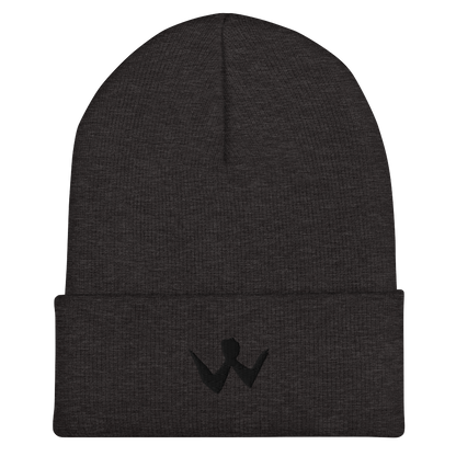 Cuffed Beanie "W" Black Logo Unisex