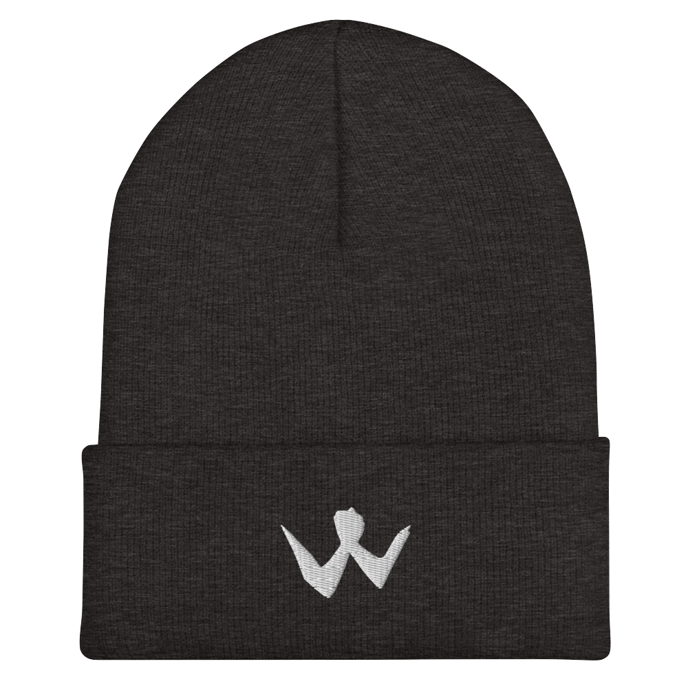 Cuffed Beanie "W" White Logo Unisex