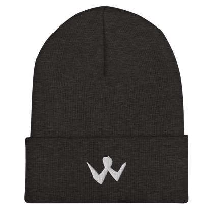 Cuffed Beanie "W" White Logo Unisex