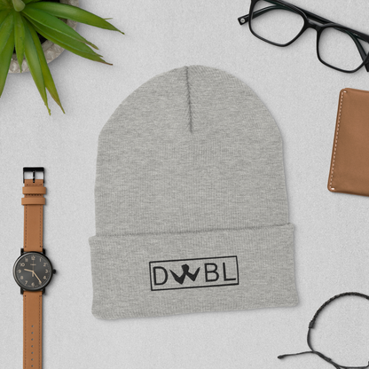 Cuffed Beanie "DWBL" Black Logo Unisex