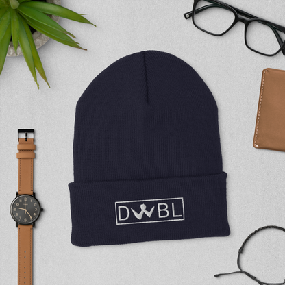 Cuffed Beanie "DWBL" White Logo Unisex