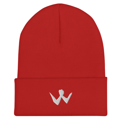 Cuffed Beanie "W" White Logo Unisex