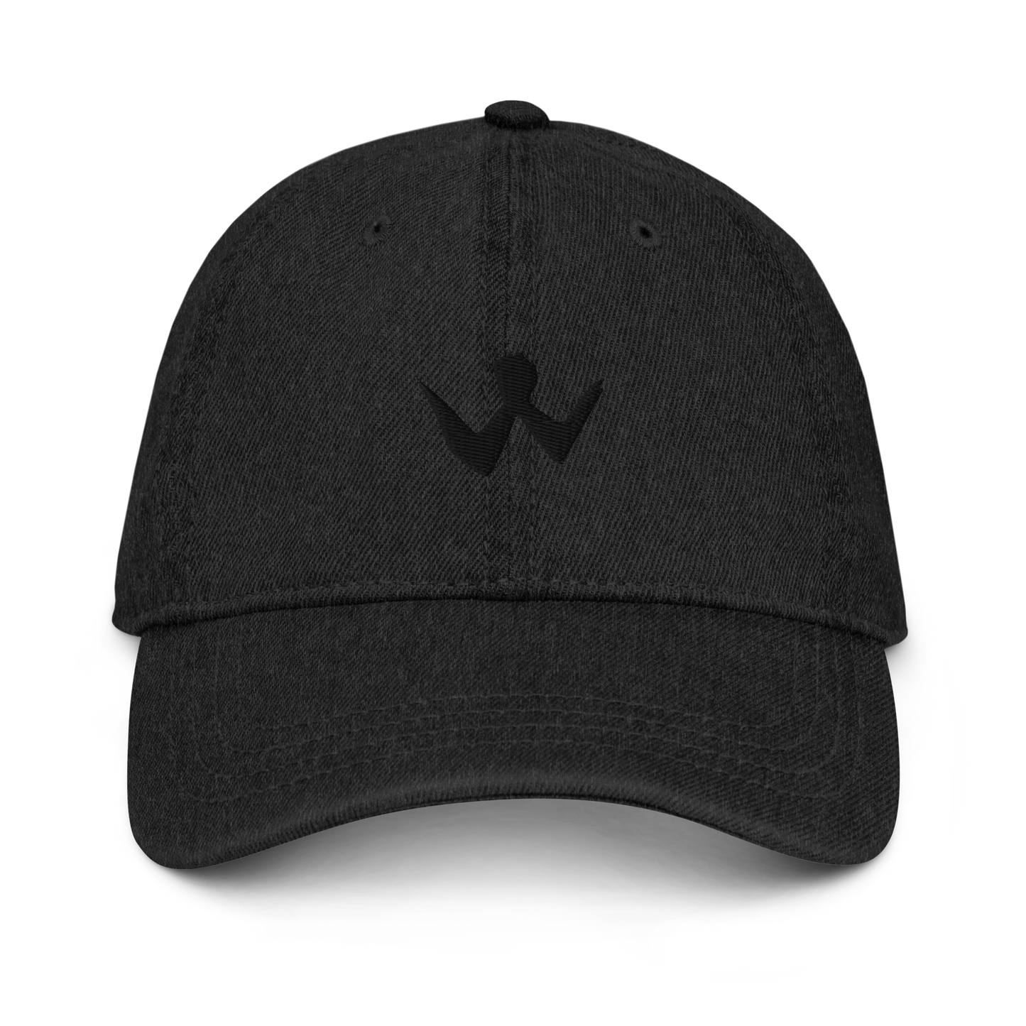 Denim Hat "W" Black Logo Unisex