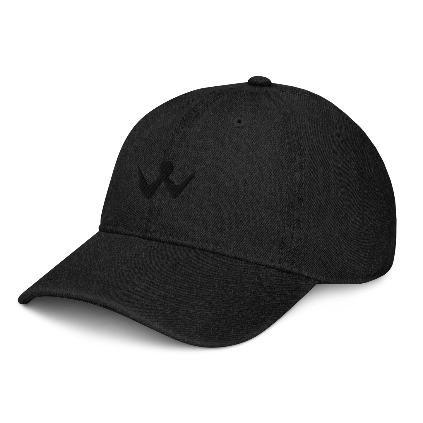 Denim Hat "W" Black Logo Unisex