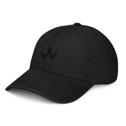 Denim Hat "W" Black Logo Unisex