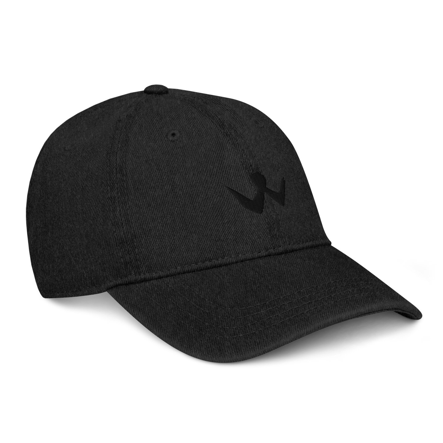 Denim Hat "W" Black Logo Unisex