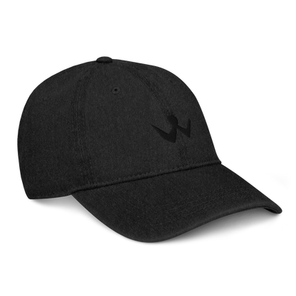 Denim Hat "W" Black Logo Unisex