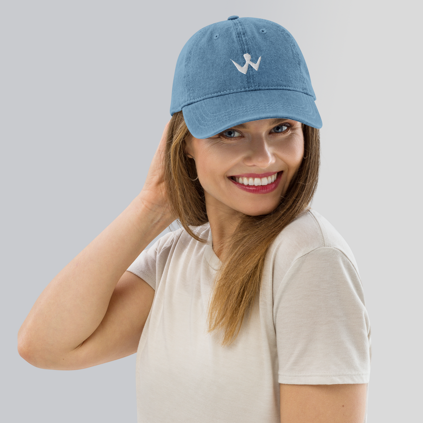 Denim Hat "W" White Logo Unisex