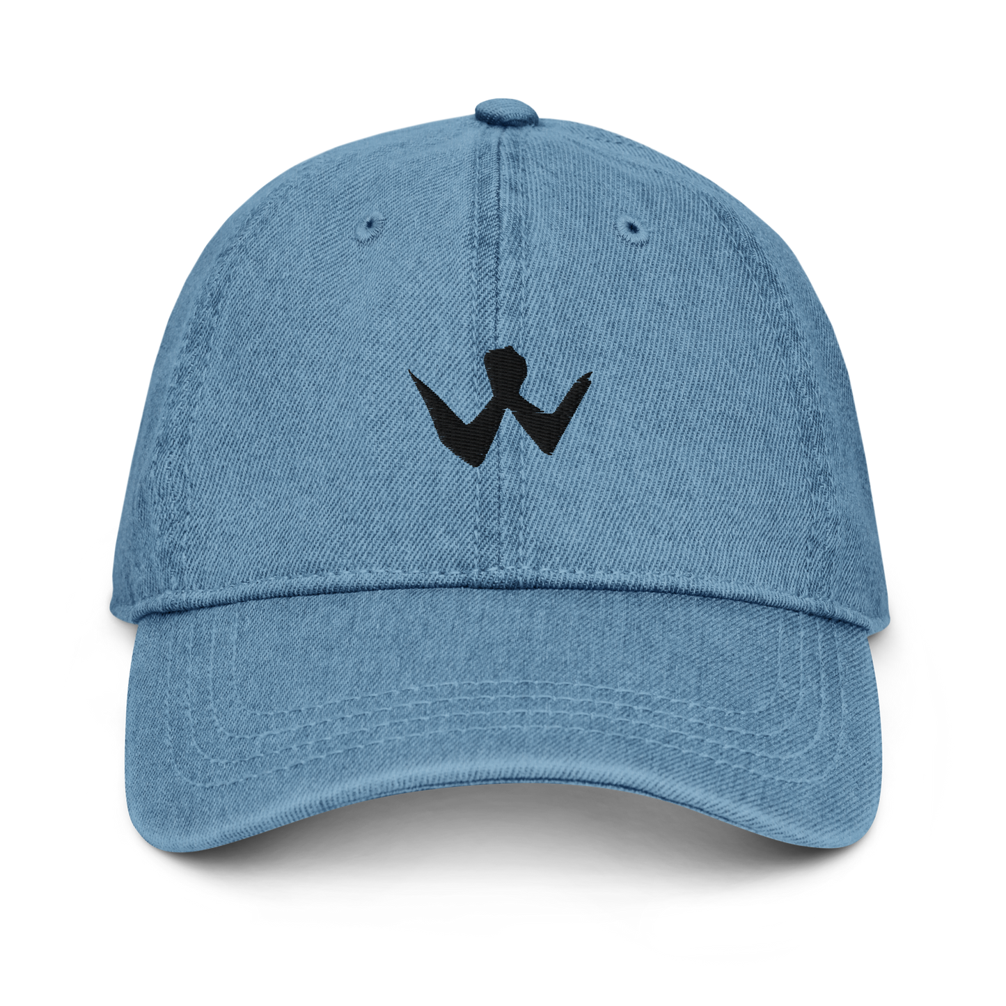 Denim Hat "W" Black Logo Unisex