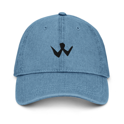 Denim Hat "W" Black Logo Unisex