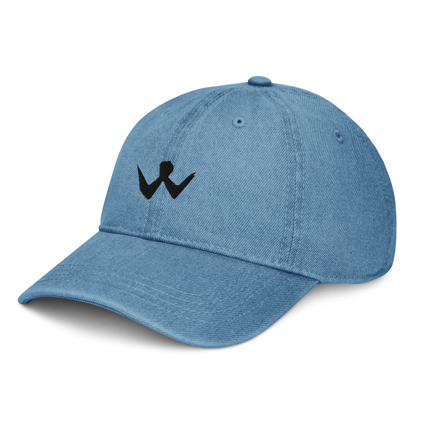 Denim Hat "W" Black Logo Unisex