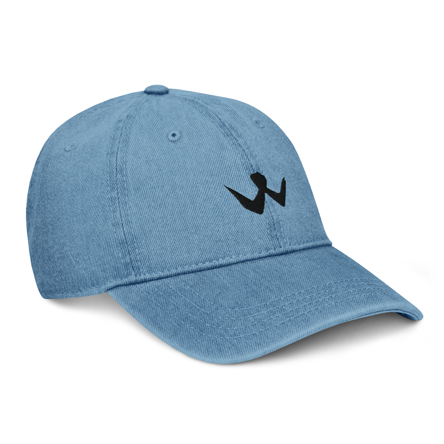 Denim Hat "W" Black Logo Unisex