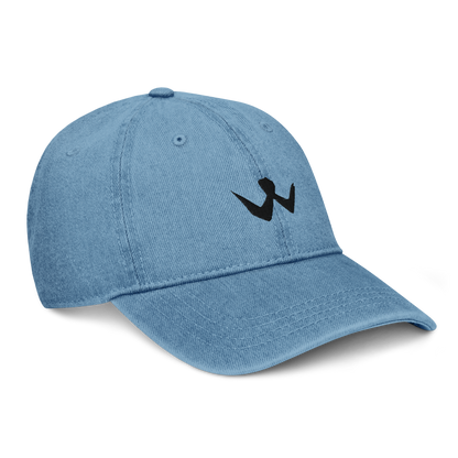 Denim Hat "W" Black Logo Unisex