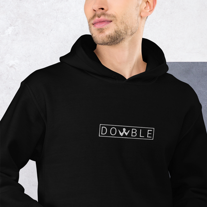 Brotherhood Hoodie "DOWBLE" White Logo Ricamo Unisex